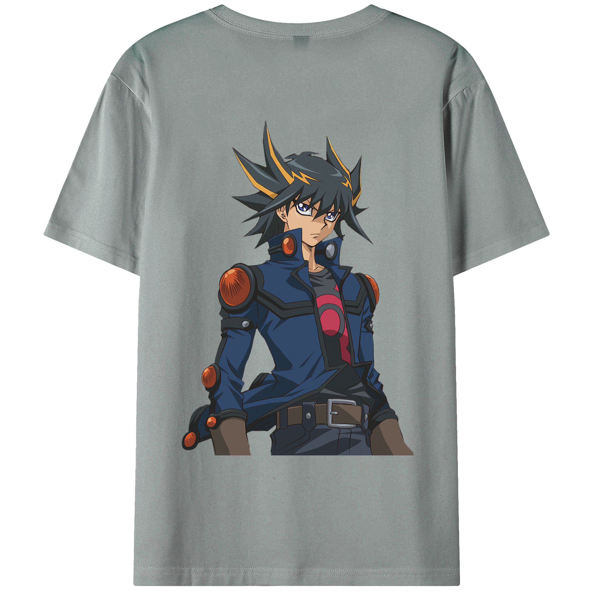（画像用） 遊☆戯☆王 Yu-Gi-Oh! 綿100％ メンズ半袖Tシャツ（バックプリント） 通気性
